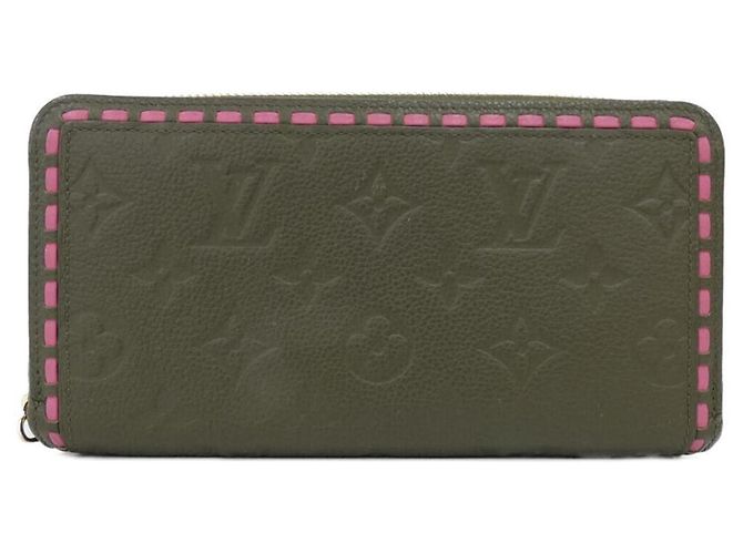 Louis Vuitton Monogram Empreinte Zippy Wallet M62451 Green Khaki