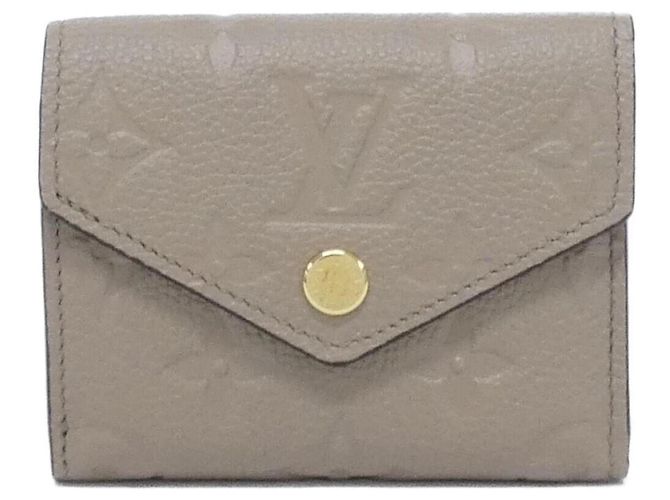 Louis Vuitton Monogram Empreinte Portefeuille Zoe Wallet Beige Grey