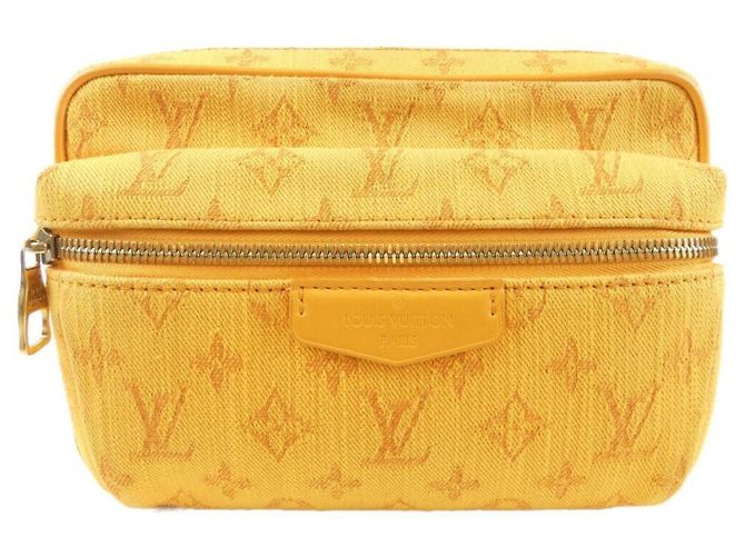 Bolsa Messenger Outdoor Louis Vuitton Monogram Denim Laranja
