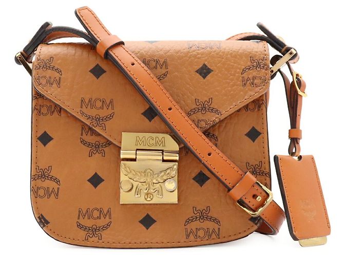Borsa a tracolla/Pochette MCM Glam Visetos Marrone