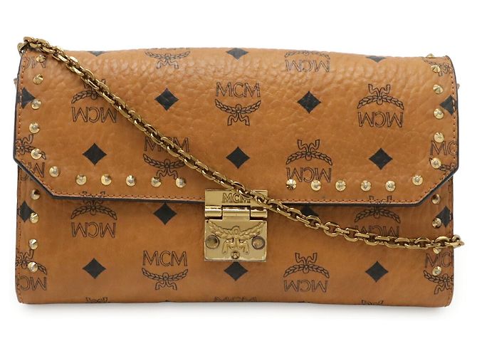 Bolsa de Ombro Pochette MCM Visetos Marrom