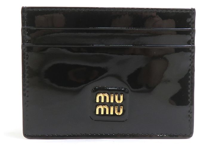 Miu Miu Black Patent Leather Card Case