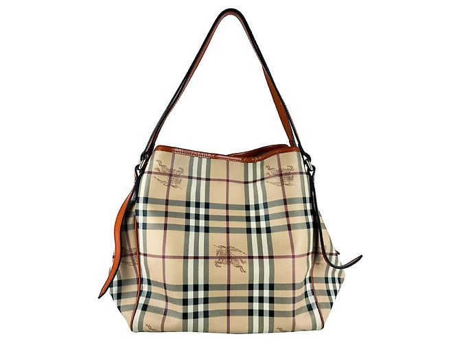 Bolsa de Ombro Burberry Bege e Laranja