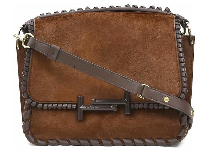 Borsa a tracolla Tod's Double T Marrone