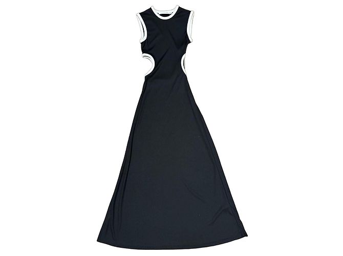 Autre Marque Christopher Esber Maxi-Kleid mit Cut-Outs in Schwarz