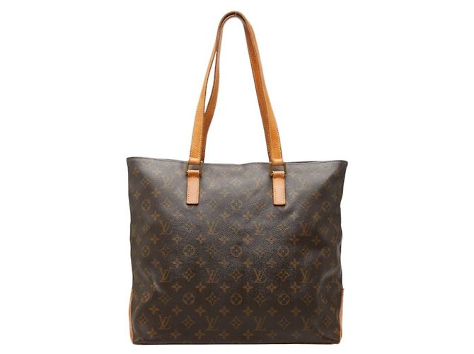 Louis Vuitton Monogram Cabas Mezzo Tote Bag Braun