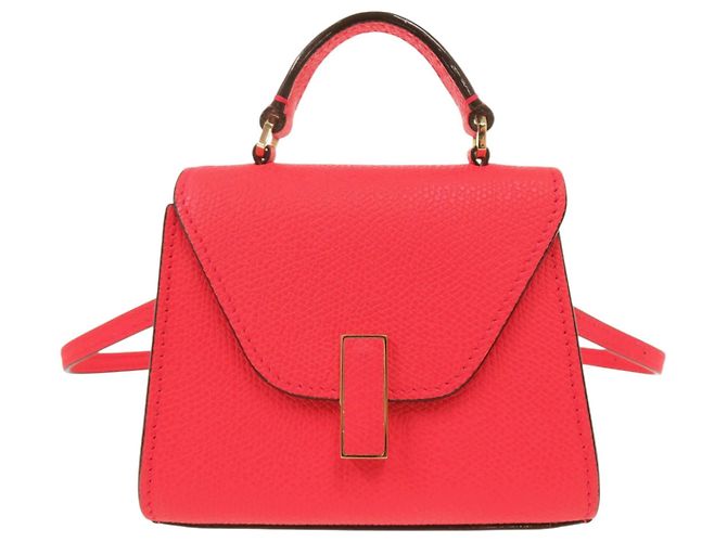 Bolso de mano 2-Way Iside con cinturón Valextra Rosa Roja