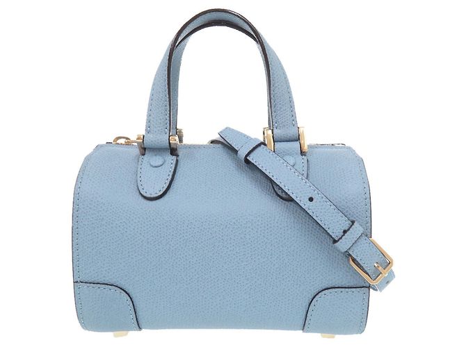 Bolsa de mão Valextra Babila Micro V5L30 em couro Azul