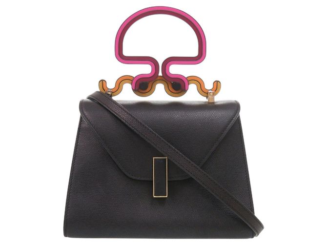 Borsa Valextra Mini Iside Toothpaste Collection Nero