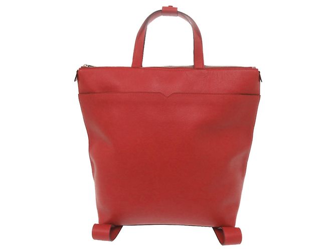 Valextra Tote Bag aus rotem Leder