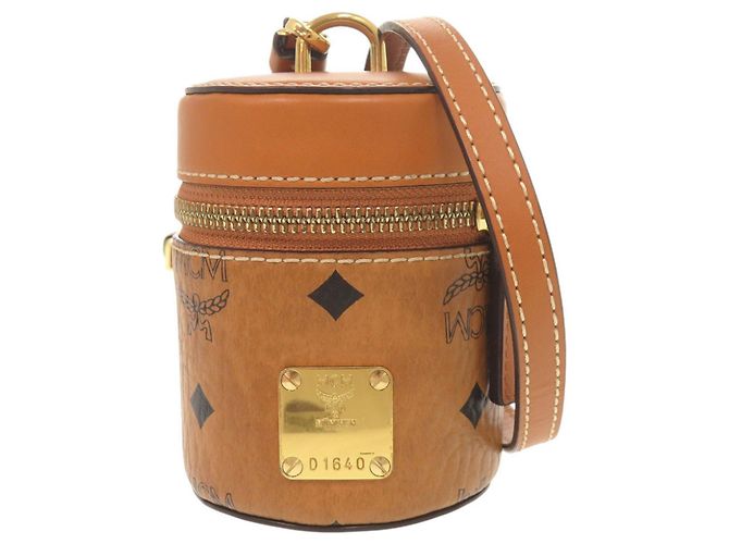 MCM Visetos Brown Mini Shoulder Bag Marron