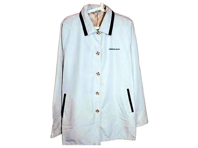 Pierre Balmain Gabardina Light Trendy Couture Blanco