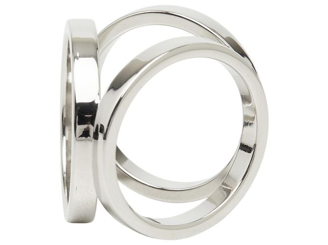 Hermès Hermes Trio Schalring aus silberfarbenem Metall
