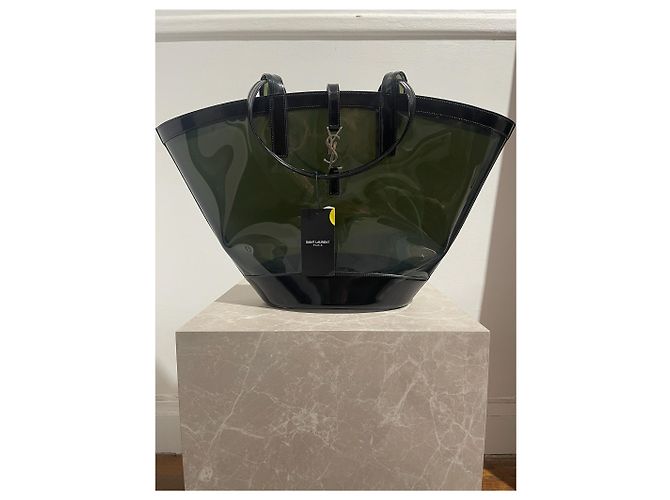 Autre Marque Saint Laurent Cabas 5 à 7 Tasche Grün
