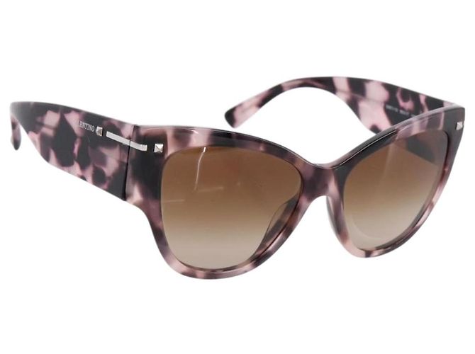 VALENTINO Sunglasses Plastic Pink Silver Auth BA15546A Silvery