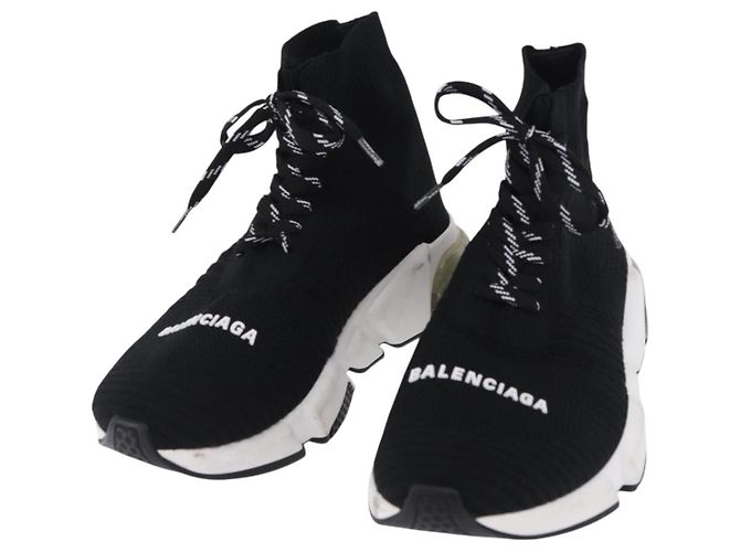 BALENCIAGA Speed Trainer Sneaker aus Canvas schwarz Auth 202736M
