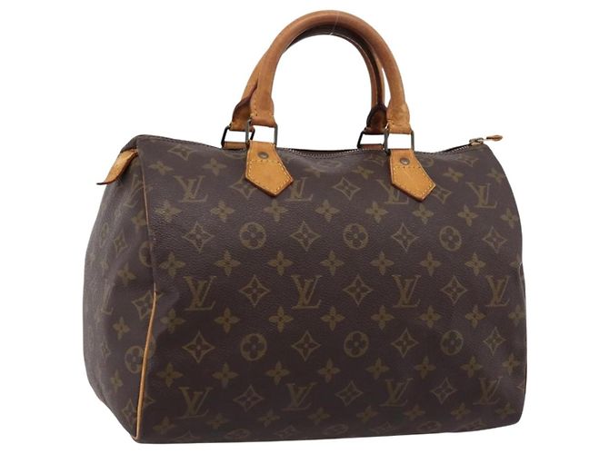 LOUIS VUITTON Monogram Speedy 30 Hand Bag M41526 LV Auth 205136