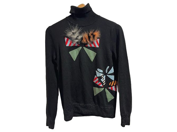 Pull Fendi fourrure T.36 Noir