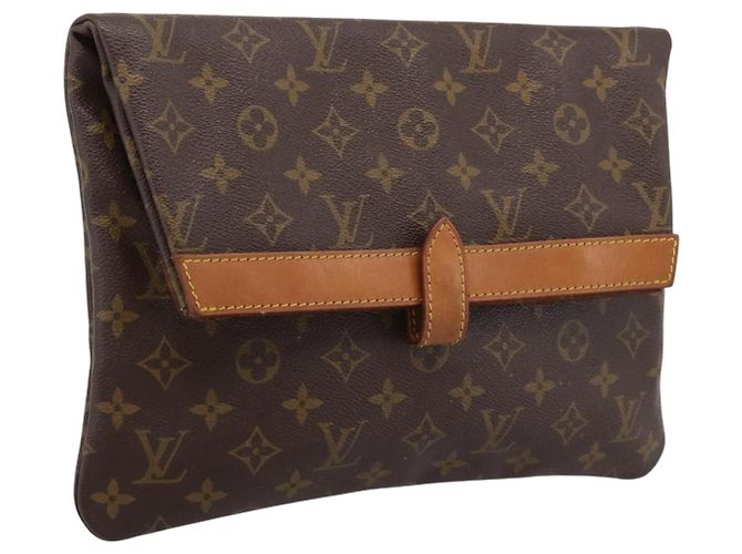 LOUIS VUITTON Monogram Pochette Priant Clutch Bag M51805 LV Auth 201350 Monogramma