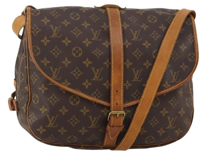 LOUIS VUITTON Bolsa de Ombro Monogram Saumur 35 M42254 LV Auth 203105 Monograma