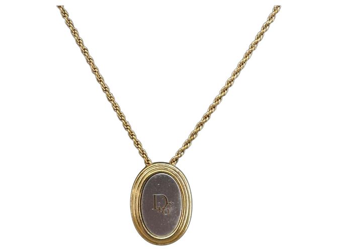 Collana Christian Dior Metallo Tono Oro Auth 203713
