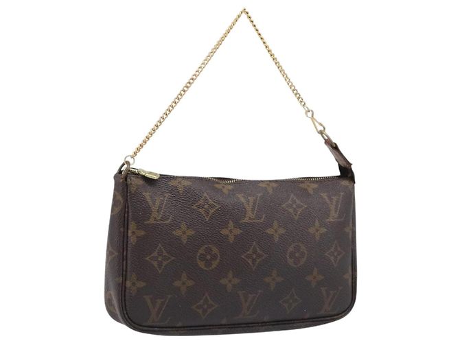 LOUIS VUITTON Monogram Pochette Accessoires Pouch M51980 LV Auth 203901 Monogramma