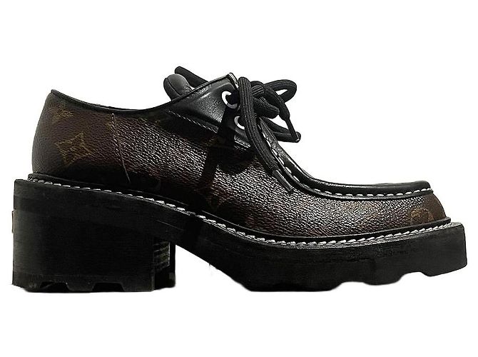 Derbies Louis Vuitton Beaubourg T.37,5 Marrom