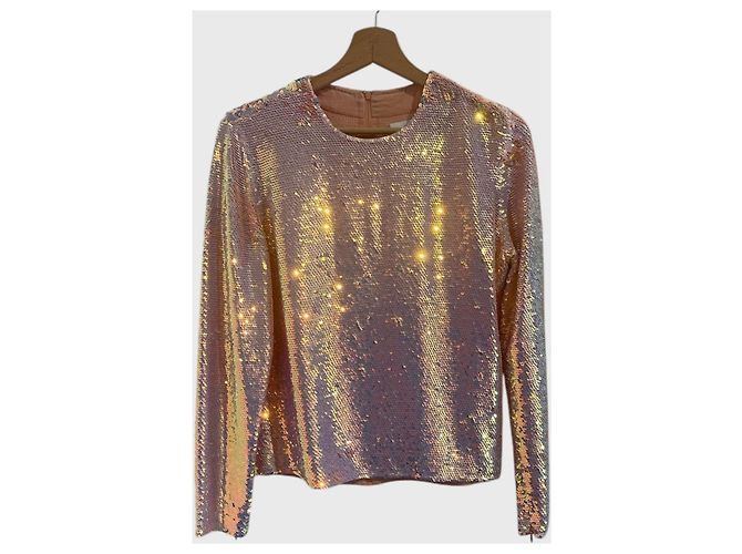 Autre Marque Top Ashish di paillettes T.S Rosa
