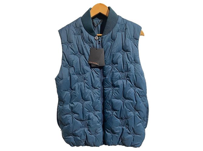 Casaco acolchoado Louis Vuitton azul T.44