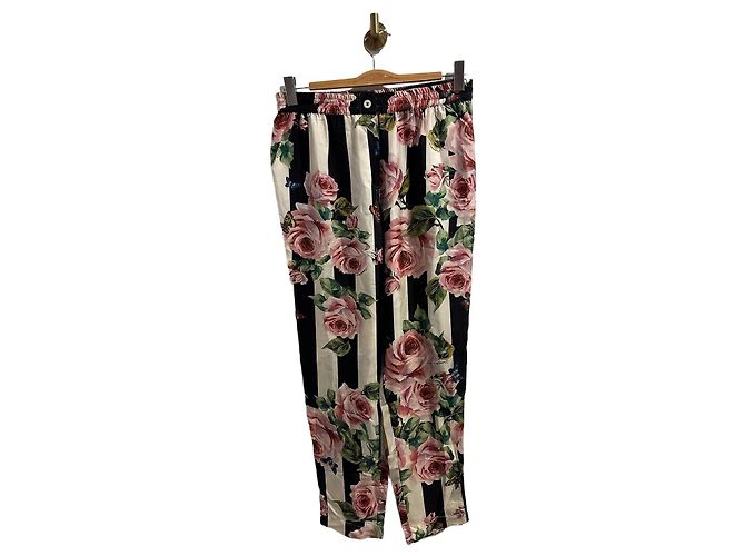 Pantaloni Dolce & Gabbana a righe T.38 Nero