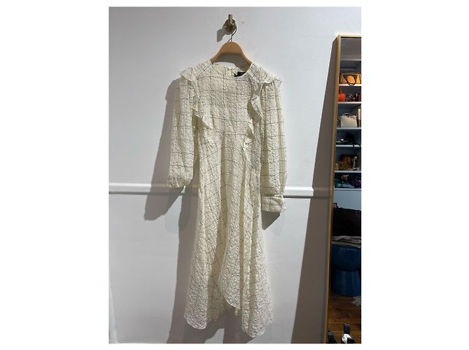 Vestido Isabel Marant T.34 Blanco