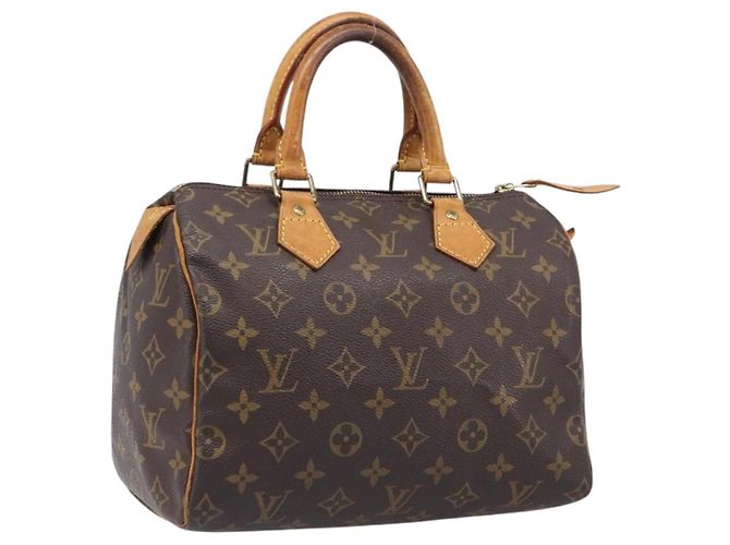 Bolsa de mão LOUIS VUITTON Monogram Speedy 25 M41528 LV Auth 204113 Monograma