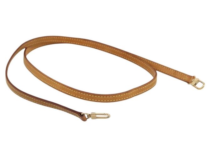 LOUIS VUITTON Nume leather Shoulder Strap Leather 50.4"" Beige LV Auth 204021V