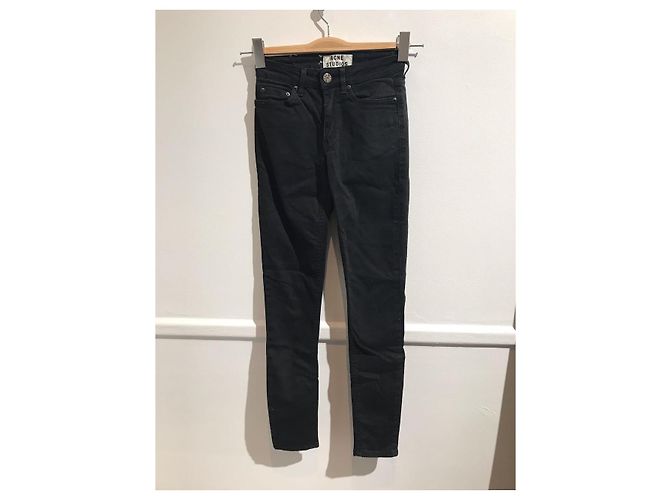 Acne Studios Skinny Jeans aus schwarzer Baumwolle Größe 24