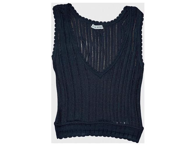 Alaïa Stricktop schwarz XS
