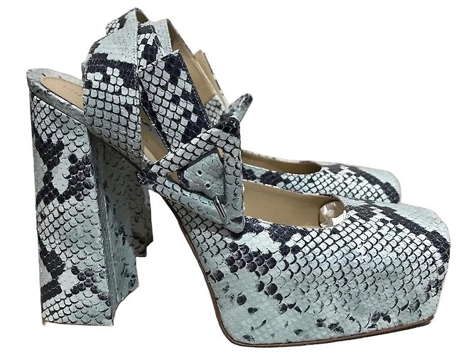 Sapatos de salto Bottega Veneta em python T.41 Azul