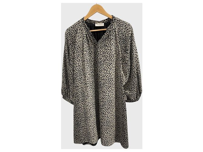 Autre Marque Abito Saint Laurent leopard T.40 Beige