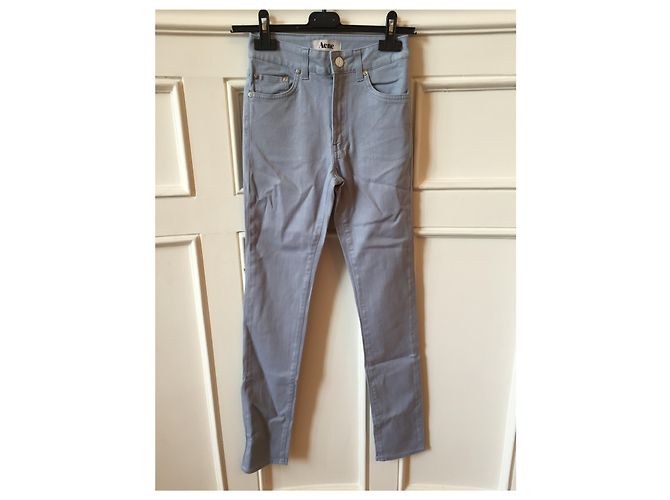 Jeans Acne Needle Ultra Light Azzurro Chiaro Taglia 26 Blu