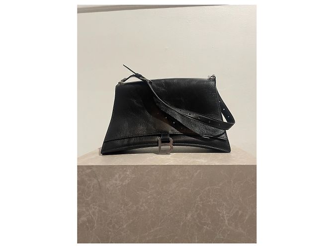 Borsa Balenciaga Crush nera Nero