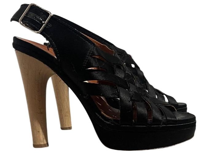 Sandalias Lanvin negras T.36,5 Negro