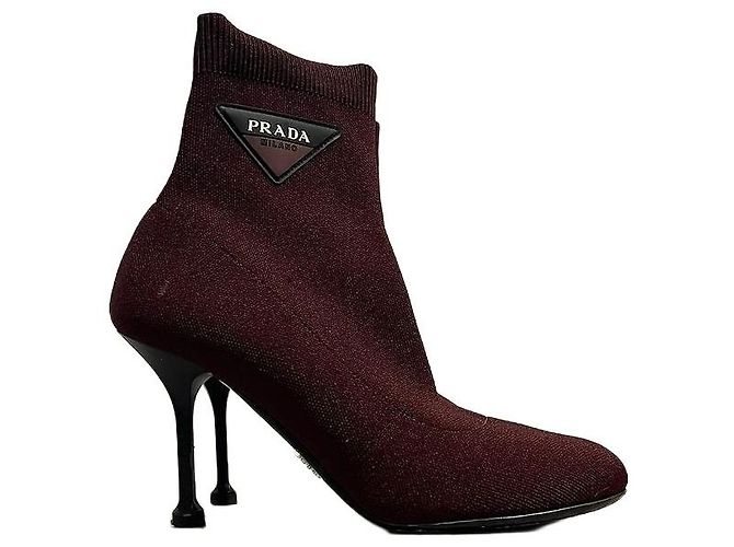 Botines Prada bordeaux T.37