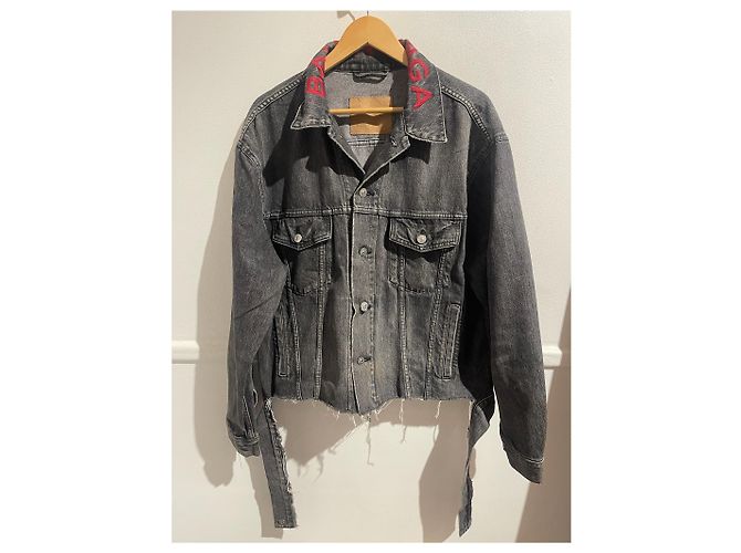 Balenciaga Jeansjacke T.34 Schwarz