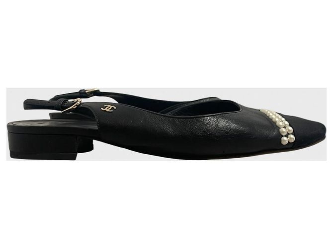 Slingback Chanel schwarz T.39
