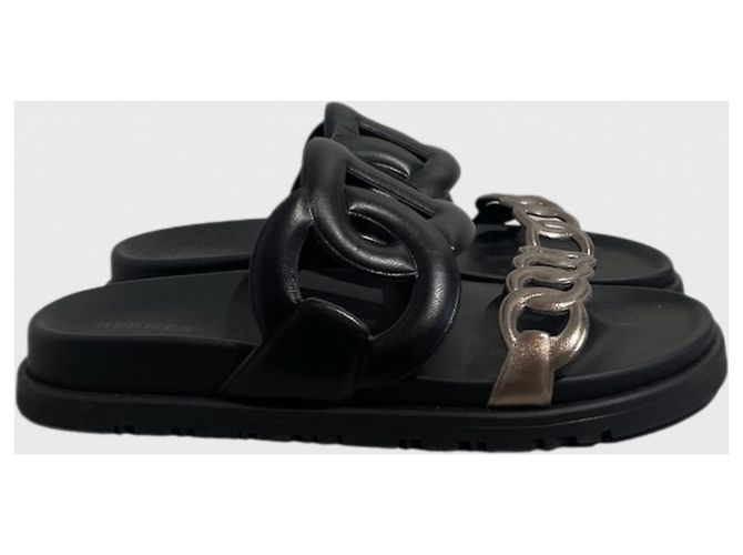 Sandali Hermès Extra T.37 Nero