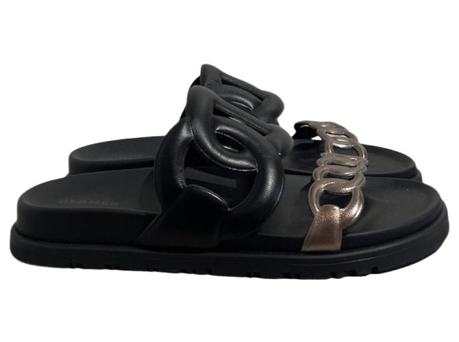 Sandales Hermès Extra T.37 Noir