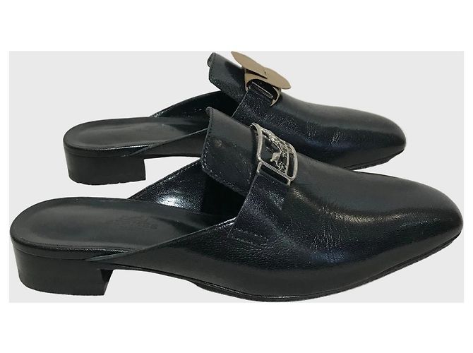 Mules Hermès Vincennes T.38 Nero