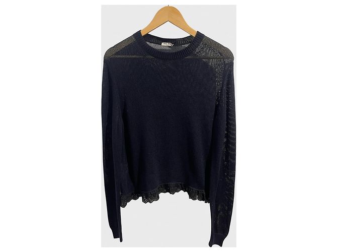 Miu Miu Pullover marineblau T.38