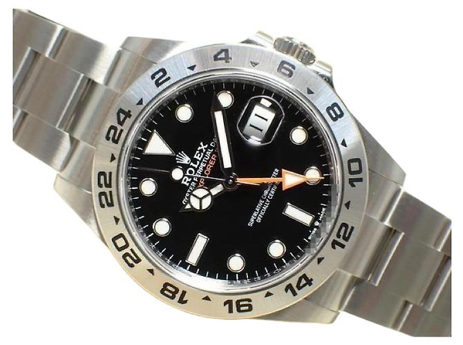 ROLEX EXPLORERII quadrante nero 226570 '21 Uomo Argento