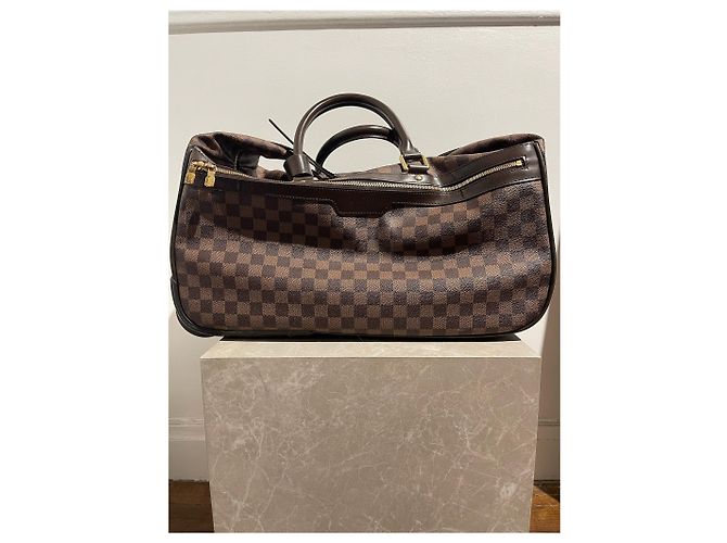 Mala de Viagem Louis Vuitton Eole 50 Damier Ebène Marrom