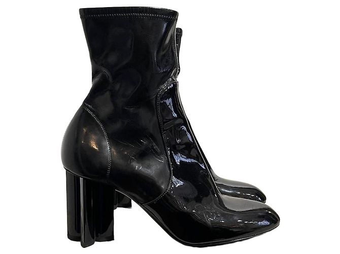 Bottines Louis Vuitton Silhouette T.38 Noir